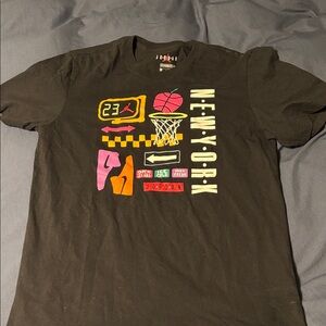 Jordan Black Tee with Red Logo